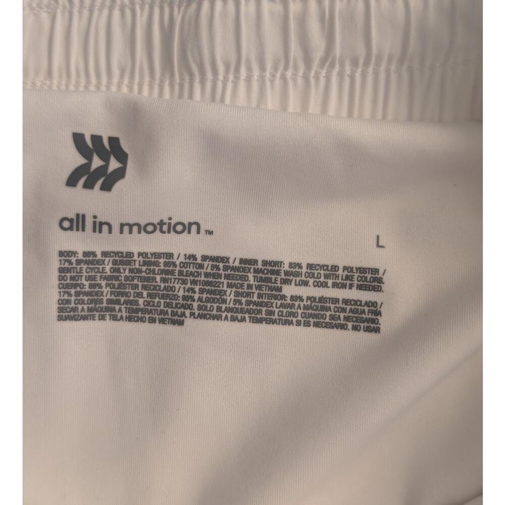 All In Motion White Athletic Shorts Large - Picture 5 of 14